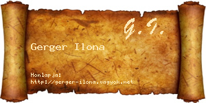 Gerger Ilona névjegykártya